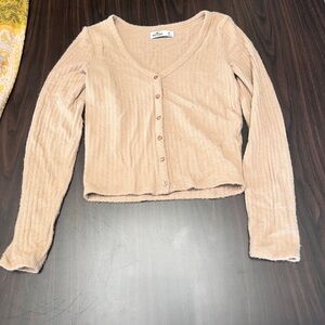 Hollister Tan Button Down Shirt